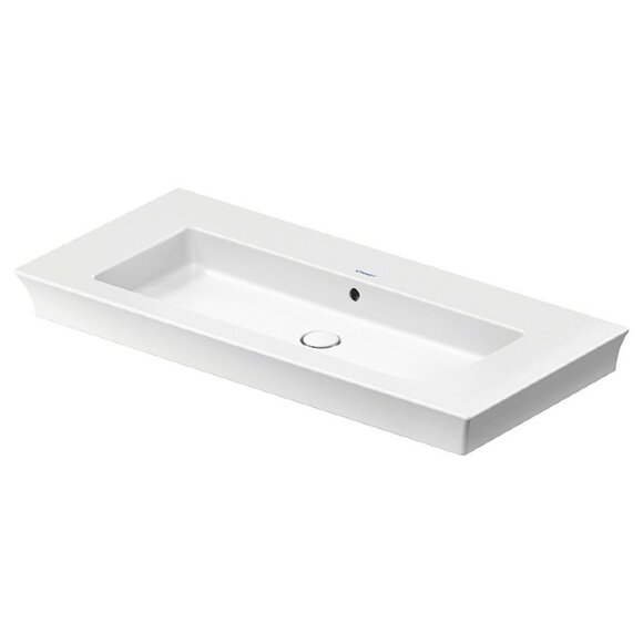Раковина накладная 105х49см, с переливом, без отв., DURAVIT White Tulip - 2363100060 цвет: белый