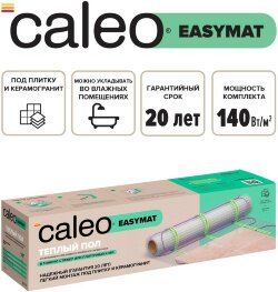 Комплект теплого пола 140 вт/м2, 0,5 кв.М, (0к-00000894), 0К-00000894, Caleo EASYMAT Комплект теплого пола 140 вт/м2, 0,5 кв.М, (0к-00000894), 0К-00000894, Caleo EASYMAT