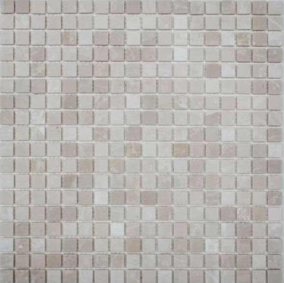 Crema Marfil 15-4T мозаика из мрамора, арт. 35681-1