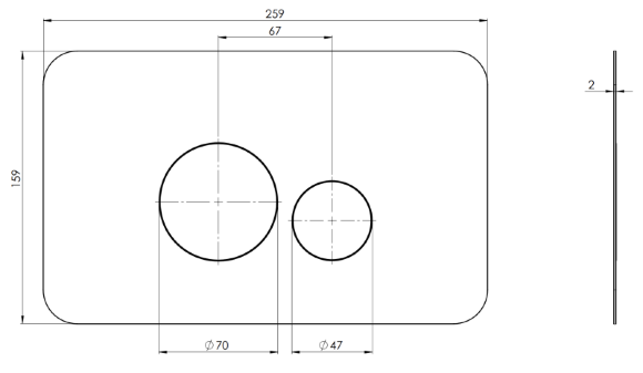 Клавиша смыва Remer, цвет: хром, арт. RB810CR