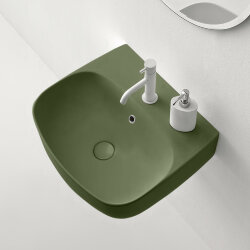 Раковина 50х45 см, 1 отв., подвесная/накладная KERASAN Nolita, 534011*1 цвет: Verde muschio Раковина 50х45 см, 1 отв., подвесная/накладная KERASAN Nolita, 534011*1 цвет: Verde muschio