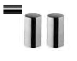Пара ручек S4 для смесителя на раковину на 3 отверстия цвет: черный хром