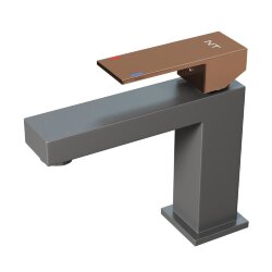 Смеситель NT9001GG ADIGO GG NT BAGNO цвет: серый матовый, рукоятка розовое золото