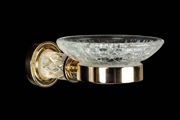 Мыльница Murano Cristal латунь, стекло, золото Boheme - 10903-CRST-G