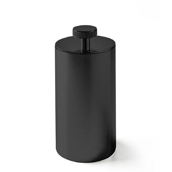 3SC Баночка универсальная, D8хh16,5 см, с крышкой, настольная,  Metal Tonda цвет: черный арт. MET48ANO