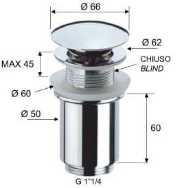 Купить Автоматический донный клапан Remer 904CC114, цвет хром в Москве Купить Автоматический донный клапан Remer 904CC114, цвет хром в Москве