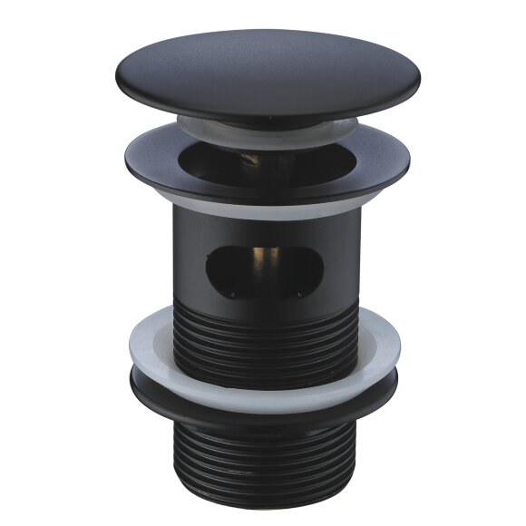 Донный клапан Push-up A080 c переливом WasserKRAFT цвет: Черный