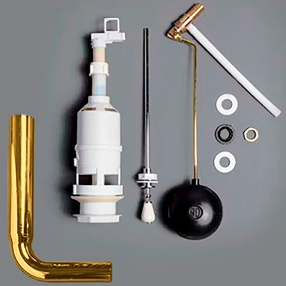 Механизм слива для среднего бачка ar 812 с латунной трубой, Arcade Simas, золото арт. D11 oro