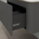 Тумба с раковиной (1200x520x400), U935.1200 P02,Unihopper,Corian раковина-столешница, LED light, Black&White арт. 9351200