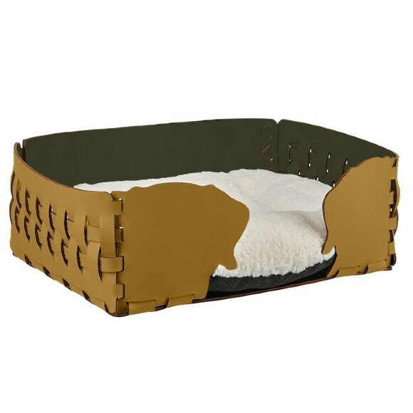Лежанка Dog ADJ Италия, 35x20xH15 цвет: горчичный (оливковый) арт. 1550D.40/55