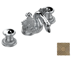 Смеситель для раковины на три отверстия устанавливаемый на борту с донным клапаном, THG Cygne, бронза (D01) - G31-151 Смеситель для раковины на три отверстия устанавливаемый на борту с донным клапаном, THG Cygne, бронза (D01) - G31-151