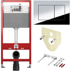 Tece Инсталляция для подвесного унитаза с клавишей смыва Хром глянцевый Base - К447401