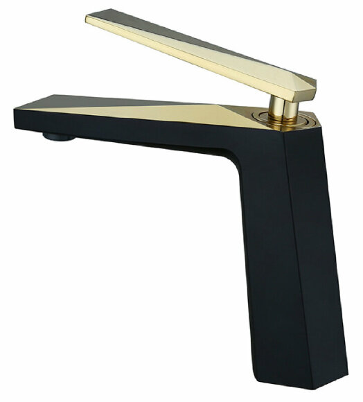 Смеситель для раковины Venturo 381-b Черный, Золото Boheme