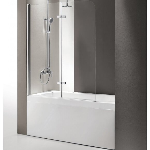 Шторка на ванну ECO Хром Cezares - ECO-O-V-21-120/140-C-Cr