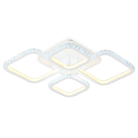 Потолочная светодиодная люстра Acrylica Original хай-тек FA9541, Ambrella light цвет: белый