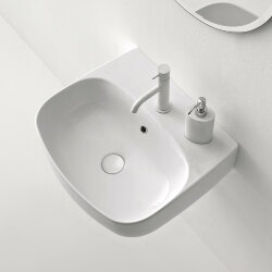 Раковина 50х45 см, 1 отв., подвесная/накладная KERASAN Nolita, 534001*1 цвет: белый глянцевый Раковина 50х45 см, 1 отв., подвесная/накладная KERASAN Nolita, 534001*1 цвет: белый глянцевый