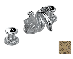 Смеситель для раковины на три отверстия устанавливаемый на борту с донным клапаном, THG Cygne, lacquered matt bronze (D05) - G31-151 Смеситель для раковины на три отверстия устанавливаемый на борту с донным клапаном, THG Cygne, lacquered matt bronze (D05) - G31-151