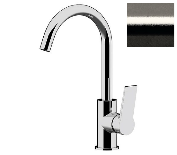 Смеситель для раковины DOT с высоким поворотным изливом Remer (никель) арт. DT72CXV