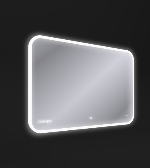 Зеркало DESIGN PRO bluetooth часы с подсветкой, прямоугольное, Cersanit Led, арт. KN-LU-LED070*100-p-Os